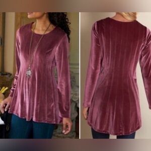 Soft Surroundings Velour Swing Tunic, EUC